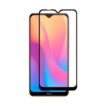 Full Cover Full Glue Τζαμάκι Προστασίας Οθόνης για Xiaomi Redmi 8/8A - Χρώμα: Μαύρο