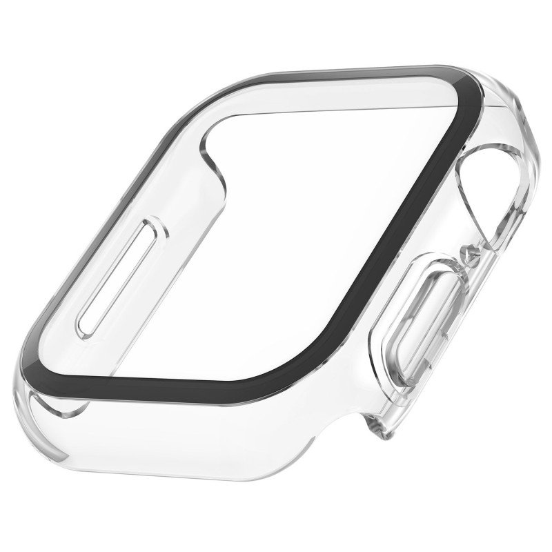 360 Θήκη Ρολογιού με Σκληρυμένο Γυαλί για Apple Watch 44mm - Χρώμα: Διάφανο - Μαύρο