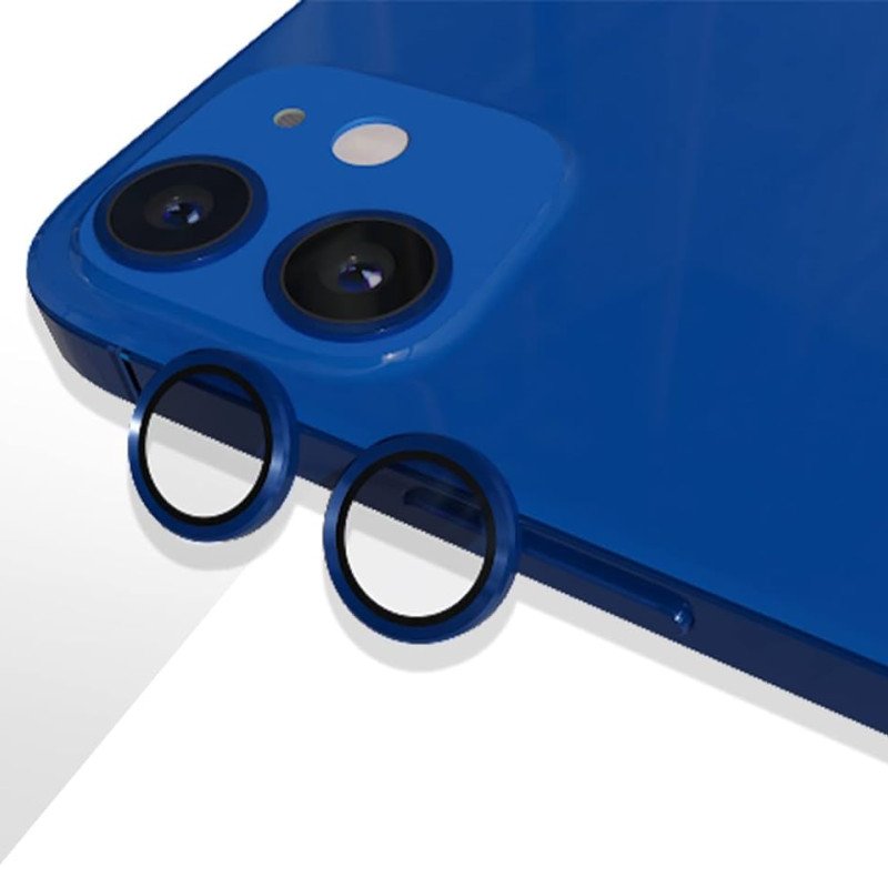 Wsfive Full Cover Full Glue Τζαμάκι Προστασίας Πίσω Κάμερας για για Apple i Phone 11/12/12 Mini - Χρώμα: Μπλέ
