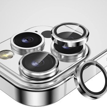 Τζαμάκι Προστασίας Κάμερας για i Phone 14 Pro Max - Χρώμα: Ασημί