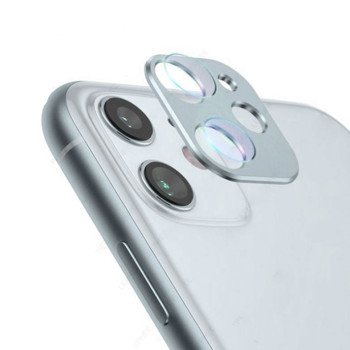 Wsfive Full Cover Full Glue Τζαμάκι Προστασίας Πίσω Κάμερας για για Apple i Phone 11/12/12 Mini - Χρώμα: Ασημί