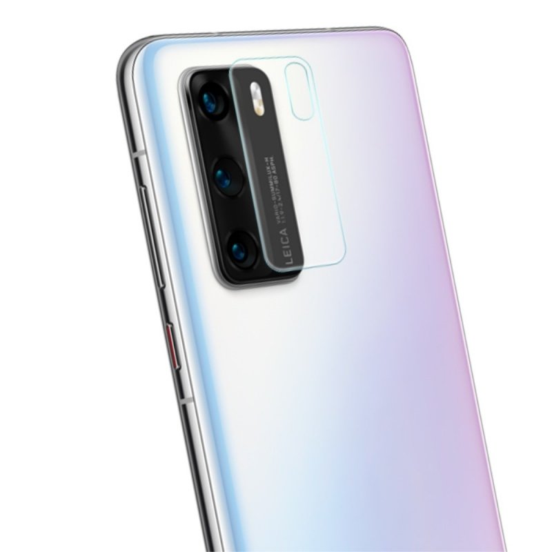 Full Glue Full Cover Full Glue Τζαμάκι Προστασίας Πίσω Κάμερας για Huawei P40 - Χρώμα: Διάφανο