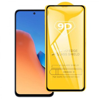 Full Cover Full Glue Τζαμάκι Προστασίας Οθόνης για Xiaomi Redmi 12 - Χρώμα: Μαύρο