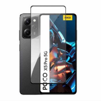 Full Cover Full Glue Τζαμάκι Προστασίας Οθόνης για Xiaomi Poco X5 Pro - Χρώμα: Μαύρο