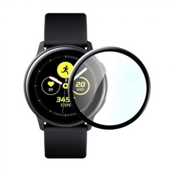 Full Cover Full Glue Τζαμάκι Προστασίας Οθόνης Ρολογίου για Samsung Galaxy Watch Active 2 44mm - Χρώμα: Μαύρο
