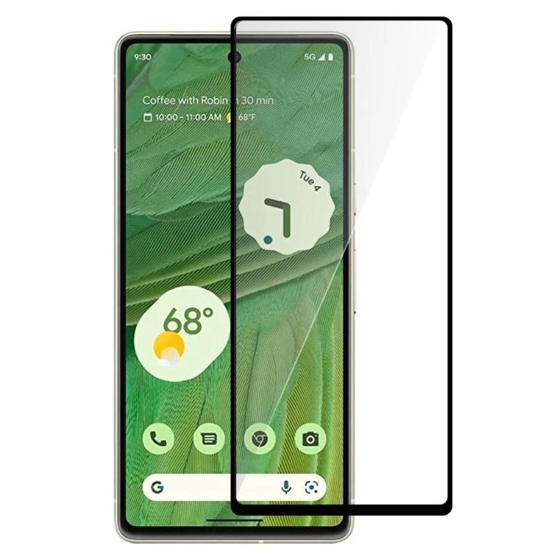 Full Cover Full Glue Τζαμάκι Προστασίας Οθόνης για Google Pixel 7A - Χρώμα: Μαύρο
