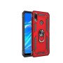 Σκληρή Θήκη Πλάτης Motomo με Δαχτυλίδι για Xiaomi Redmi Note 9 Pro - Χρώμα: Κόκκινο