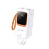 TUQIN QP41 Power Bank 45000mAh με Γρήγορη Φόρτιση με 2 Καλώδια Type-C & Lightning - Χρώμα: Λευκό