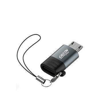GREEN LYCA GL-69315 Αντάπτορας Type-C Female σε Micro USB Male - Χρώμα: Μαύρο / Γκρι