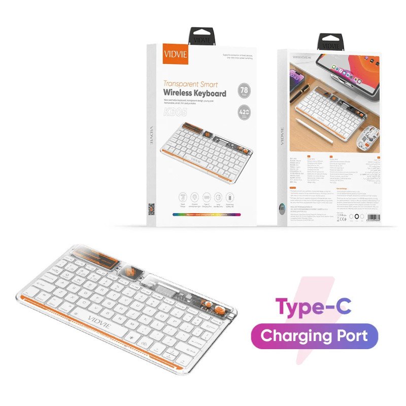 VIDVIE KB05 Έξυπνο Ασύρματο Πληκτρολόγιο / Smart Wireless Keyboard - Χρώμα: Μπλε VIDVIE KB05 Έξυπνο Ασύρματο Πληκτρολόγιο / Smart Wireless Keyboard - Χρώμα: Μπλε