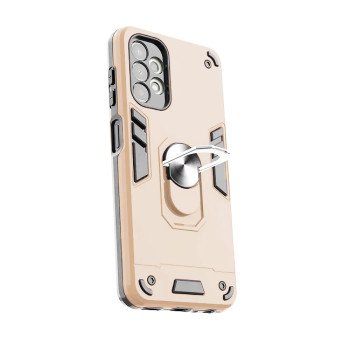 Σκληρή Θήκη Πλάτης Armor με Βάση Στήριξης για Samsung Galaxy A13 4G - Χρώμα: Χρυσό
