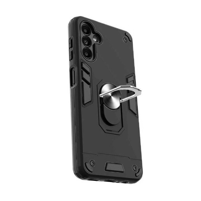 Σκληρή Θήκη Πλάτης Armor με Βάση Στήριξης για Samsung Galaxy A34 - Χρώμα: Μαύρο