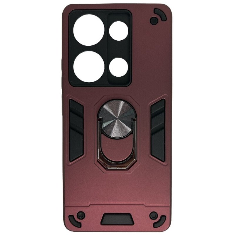 Σκληρή Θήκη Πλάτης Armor με Βάση Στήριξης για Xiaomi Redmi Note 13 5G - Χρώμα: Μπορντό