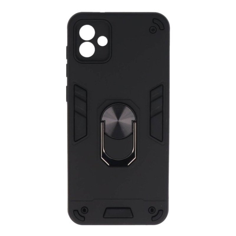 Σκληρή Θήκη Πλάτης Armor με Βάση Στήριξης για Samsung Galaxy A04S - Χρώμα: Μαύρο