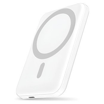 GREEN LYCA MagSafe Power Bank 20W με Θύρα USB-C 6000mAh- Χρώμα: Λευκό