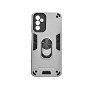 Σκληρή Θήκη Πλάτης Armor με Βάση Στήριξης για Samsung Galaxy A35 - Χρώμα: Ασημί