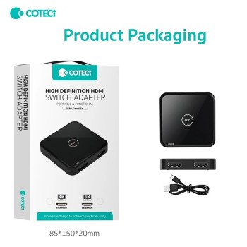 COTECi OF-035 4K HDMI High Definition 2.0 Switch Adapter - Χρώμα: Μαύρο COTECi OF-035 4K HDMI High Definition 2.0 Switch Adapter - Χρώμα: Μαύρο