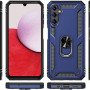 Σκληρή Θήκη Πλάτης Armor με Βάση Στήριξης για Samsung Galaxy A14 - Χρώμα: Σκούρο Μπλέ