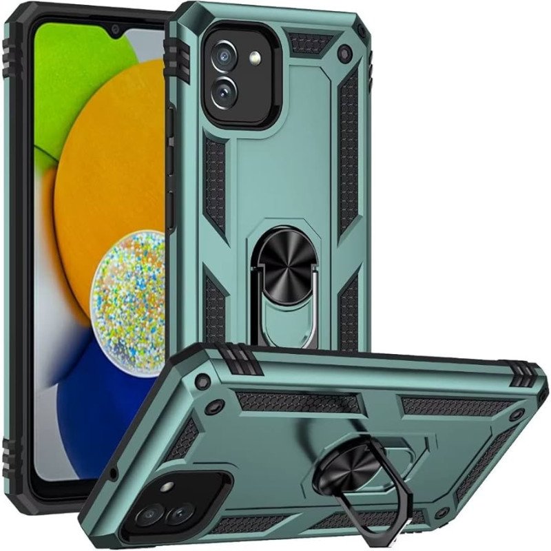 Σκληρή Θήκη Πλάτης Armor με Βάση Στήριξης για Xiaomi Redmi Note 12 Pro 5G/Poco X5 Pro - Χρώμα: Σκούρο Πράσινο