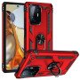Σκληρή Θήκη Πλάτης Armor με Βάση Στήριξης για Xiaomi Redmi Note 10 Pro - Χρώμα: Κόκκινο