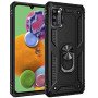 Σκληρή Θήκη Πλάτης Armor με Βάση Στήριξης για Samsung Galaxy A03S - Χρώμα: Μαύρο