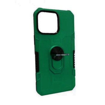 Σκληρή Θήκη Πλάτης Hybrid Shock Proof Armor για Apple i Phone 15 - Χρώμα: Σκούρο Πράσινο
