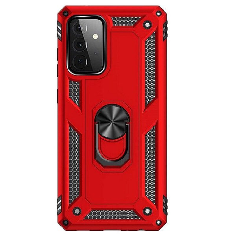 Σκληρή Θήκη Πλάτης Armor με Βάση Στήριξης για Xiaomi Redmi Note 12 4G - Χρώμα: Κόκκινο