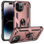 Σκληρή Θήκη Πλάτης Armor με Βάση Στήριξης για i Phone 15 Plus - Χρώμα: Ροζ Χρυσό