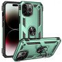 Σκληρή Θήκη Πλάτης Armor με Βάση Στήριξης για i Phone 14 Pro - Χρώμα: Πράσινο