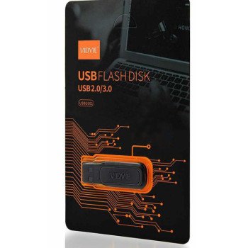 VIDVIE USB2601 Driver USB 2.0 3.0 Flash Disk Pendrive 128GB - Χρώμα: Μαύρο