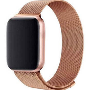 Λουράκι Ανοξείδωτο Ατσάλι για Apple Watch 38 / 40 / 41mm - Χρώμα: Ροζ Χρυσό