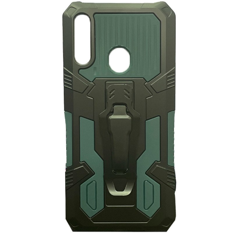 Σκληρή Θήκη Πλάτης Armor με Κλιπ για Samsung Galaxy A02s - Χρώμα: Σκούρο Πράσινο