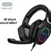 YESPLUS GM-117 Ασύρματα Bluetooth LED Gaming Ακουστικά - Χρώμα: Μαύρο
