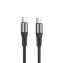 VIDVIE CB4038-2C&C 60W Καλώδιο Γρήγορης Φόρτισης & Μεταφοράς Δεδομένων Type-C σε Type-C (2M) - Χρώμα: Μαύρο