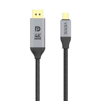 VIDVIE HD02 Καλώδιο USB Type-C σε Displayport Adapter Cable 4K Resolution 60hz - Χρώμα: Μαύρο