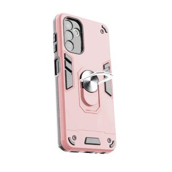 Σκληρή Θήκη Πλάτης Armor με Βάση Στήριξης για Samsung Galaxy A16 - Χρώμα: Ροζ Χρυσό