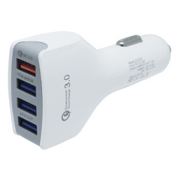 Φορτιστής Αυτοκινήτου με 4 Θύρες High-Speed 7A 35W USB LZ-KC08 - Χρώμα: Άσπρο