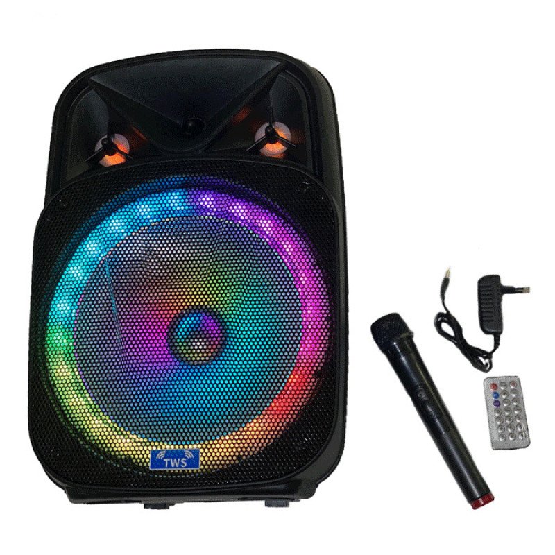 PZX GZ-W1312 Ασύρματο Bluetooth Ηχείο 12'' με Σύστημα Karaoke, Ασύρματo Μικρόφωνo - Χρώμα: Μαύρο PZX GZ-W1312 Ασύρματο Bluetooth Ηχείο 12'' με Σύστημα Karaoke, Ασύρματo Μικρόφωνo - Χρώμα: Μαύρο