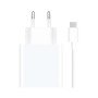 Γρήγορος Φορτιστής για SmartPhone 33W με 1 Θύρα USB & Καλώδιο USB σε Type-C - Χρώμα: Λευκό