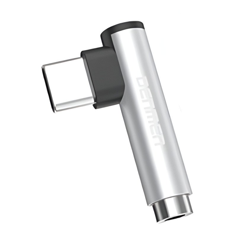 VDENMENV DU03 Μετατροπέας Type-C Male σε Audio Jack 3.5mm Female - Χρώμα: Ασημί