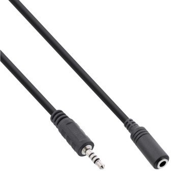 Καλώδιο 2.5mm Jack Male σε 3.5mm Jack Female 1.5m - Χρώμα: Μαύρο
