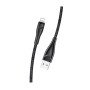 USAMS US-SJ397 U41 Καλώδιο Φόρτισης 3m Lightning Braided Data Charging Cable - Χρώμα: Μαύρο