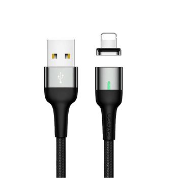 USAMS SJ326USB03 U28 Καλώδιο Φόρτισης Μαγνητικό 1M Lightning Braided Data Charging Cable 2.4Α - Χρώμα: Μαύρο USAMS SJ326USB03 U28 Καλώδιο Φόρτισης Μαγνητικό 1M Lightning Braided Data Charging Cable 2.4Α - Χρώμα: Μαύρο