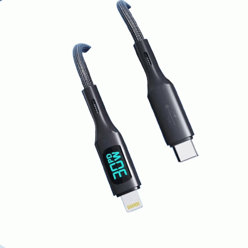 Moxom MX-CB166 PD 30W Καλώδιο φόρτισης από Type C σε Lightning - Χρώμα: Μαύρο