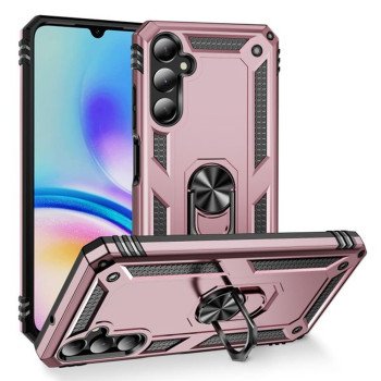 Σκληρή Θήκη Πλάτης Armor με Βάση Στήριξης για Samsung Galaxy A55 - Χρώμα: Ροζ Χρυσό