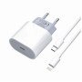 PZX P43 Φορτιστής με Καλώδιο Type-C σε Lighting 20W - Χρώμα : Άσπρο