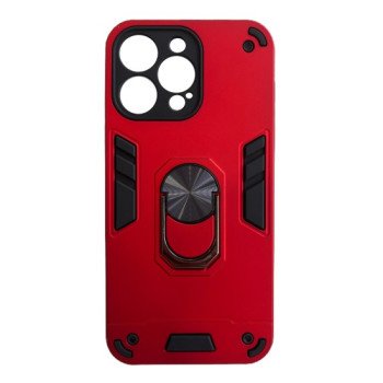 Σκληρή Θήκη Πλάτης Hybrid Shock Proof Armor για Apple i Phone 15 Pro Max - Χρώμα: Κόκκινο