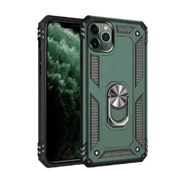 Σκληρή Θήκη Πλάτης Motomo με Δαχτυλίδι για Apple i Phone 12 Pro Max - Χρώμα: Σκούρο Πράσινο