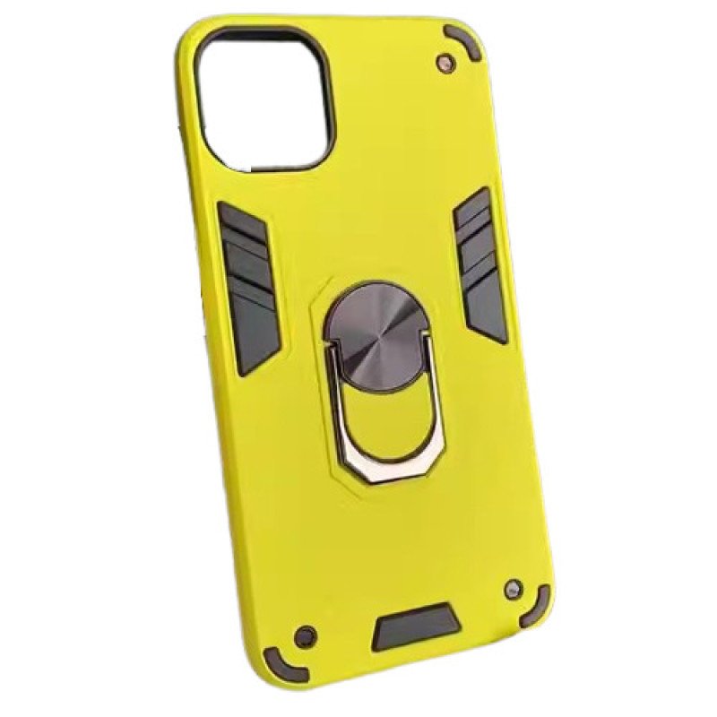 Σκληρή Θήκη Πλάτης Armor με Βάση Στήριξης για i Phone 11 Pro - Χρώμα: Κίτρινο