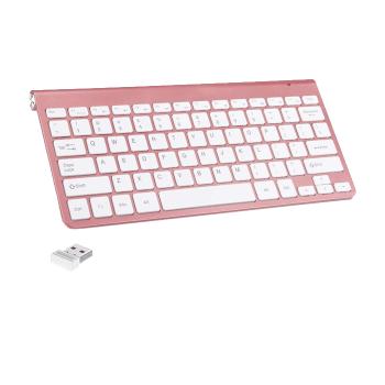 Πληκτρολόγιο / Mini Keyboard Bluetooth - Χρώμα: Ροζ - Χρυσό